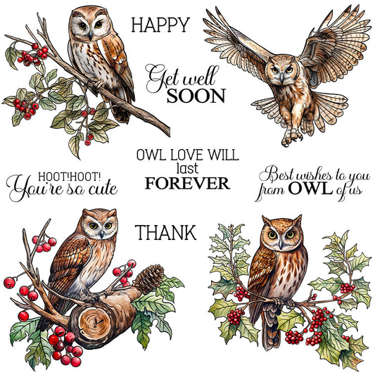 Animal Owl Clear Stamps