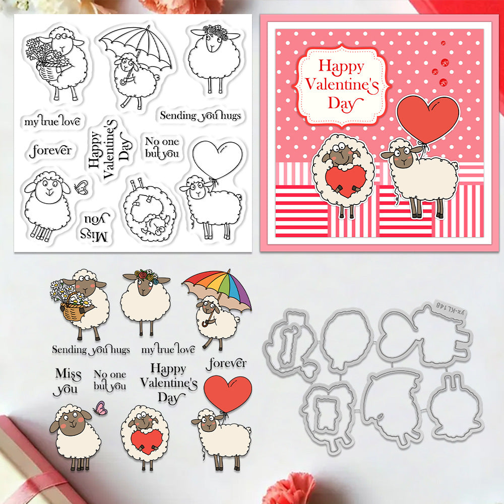 Valentine's Day Lamb Dies & Stamps Set