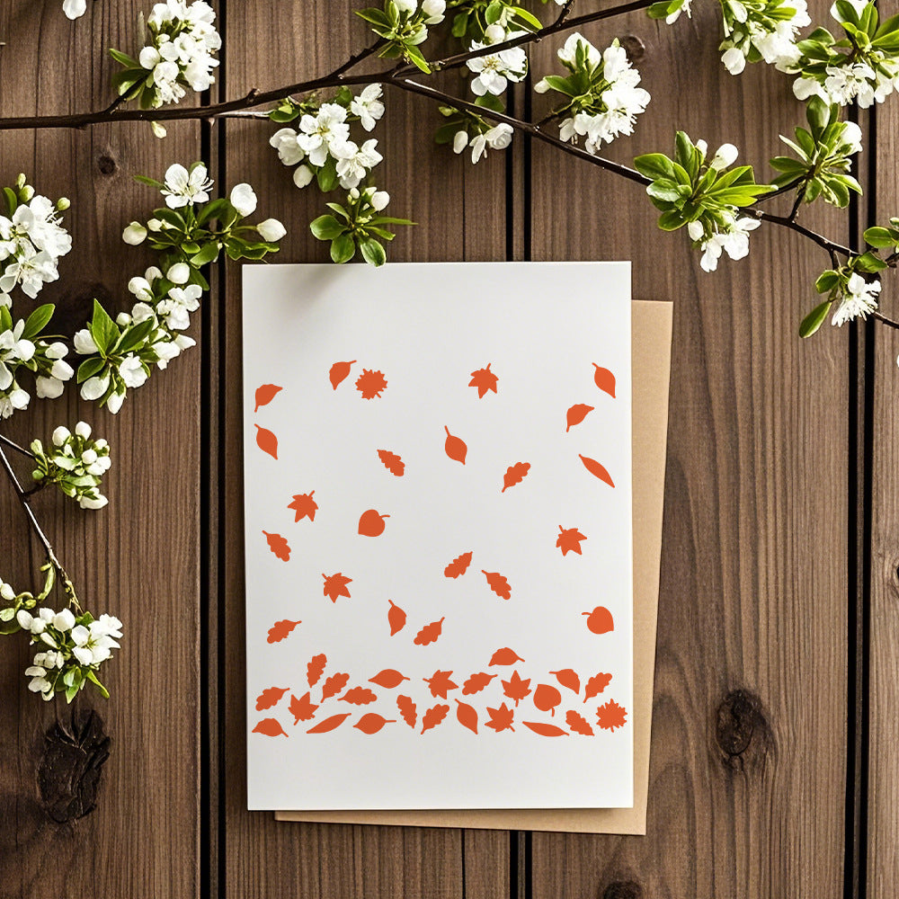 Leaves Background DIY Painting Hollow Stencil