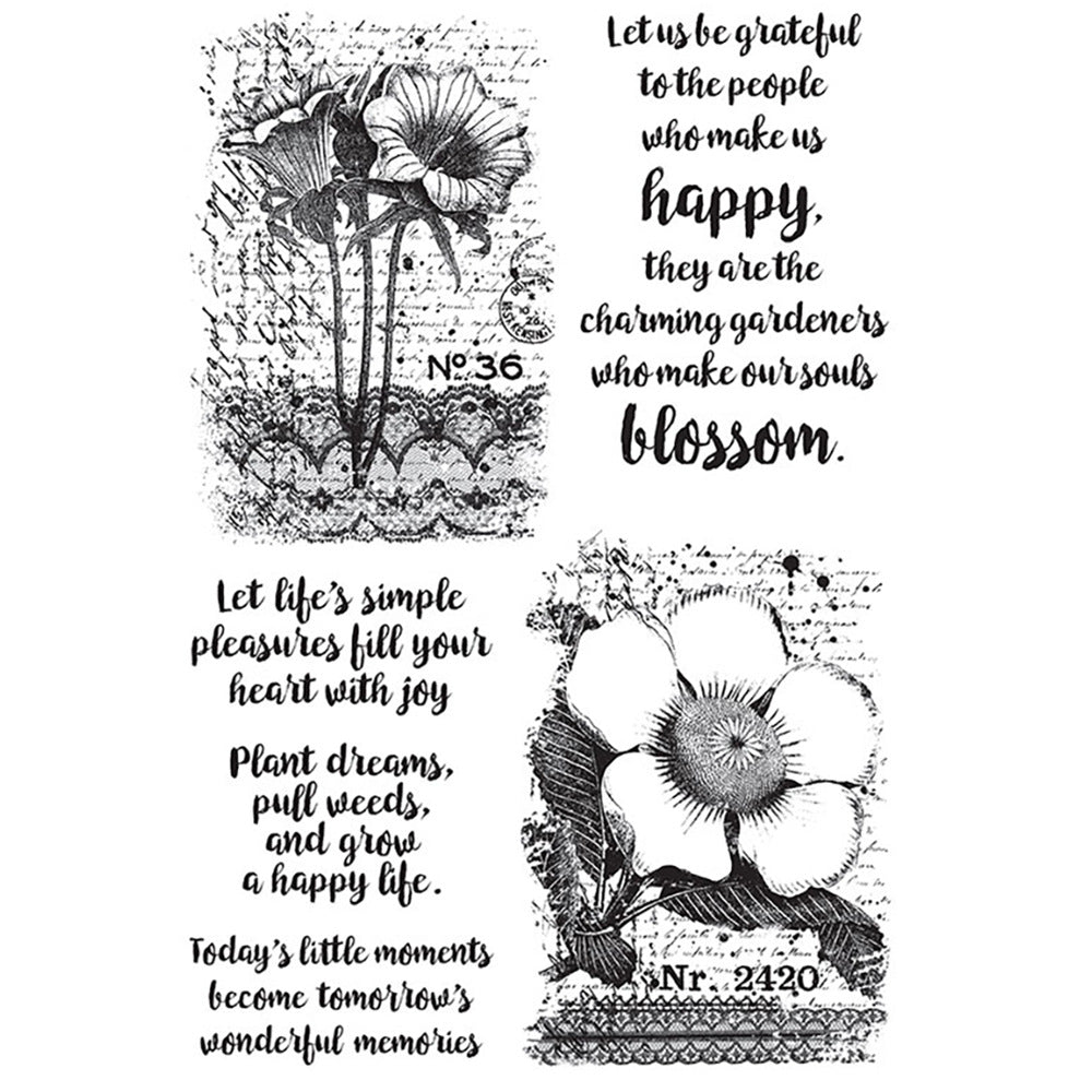 Decorative Flowers Clear Stamps