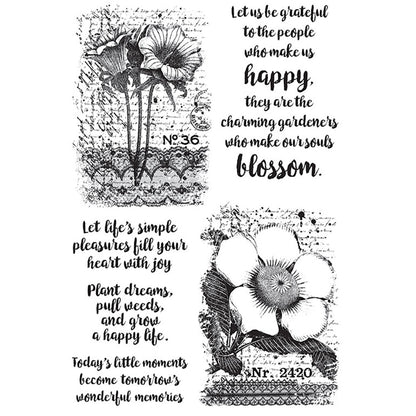 Decorative Flowers Clear Stamps