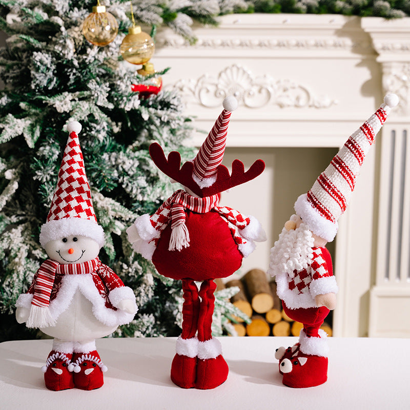 Christmas Retractable Long Legs Doll Ornaments