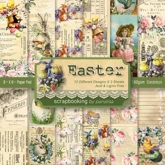 24PCS 6" Easter Theme Scrapbook Paper & Cardstock