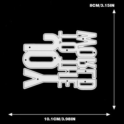 "JOY TO THE WORLD" Phrase Metal Cutting Dies