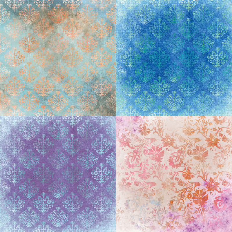 24PCS 6" Damask Scrapbook Paper & Cardstock