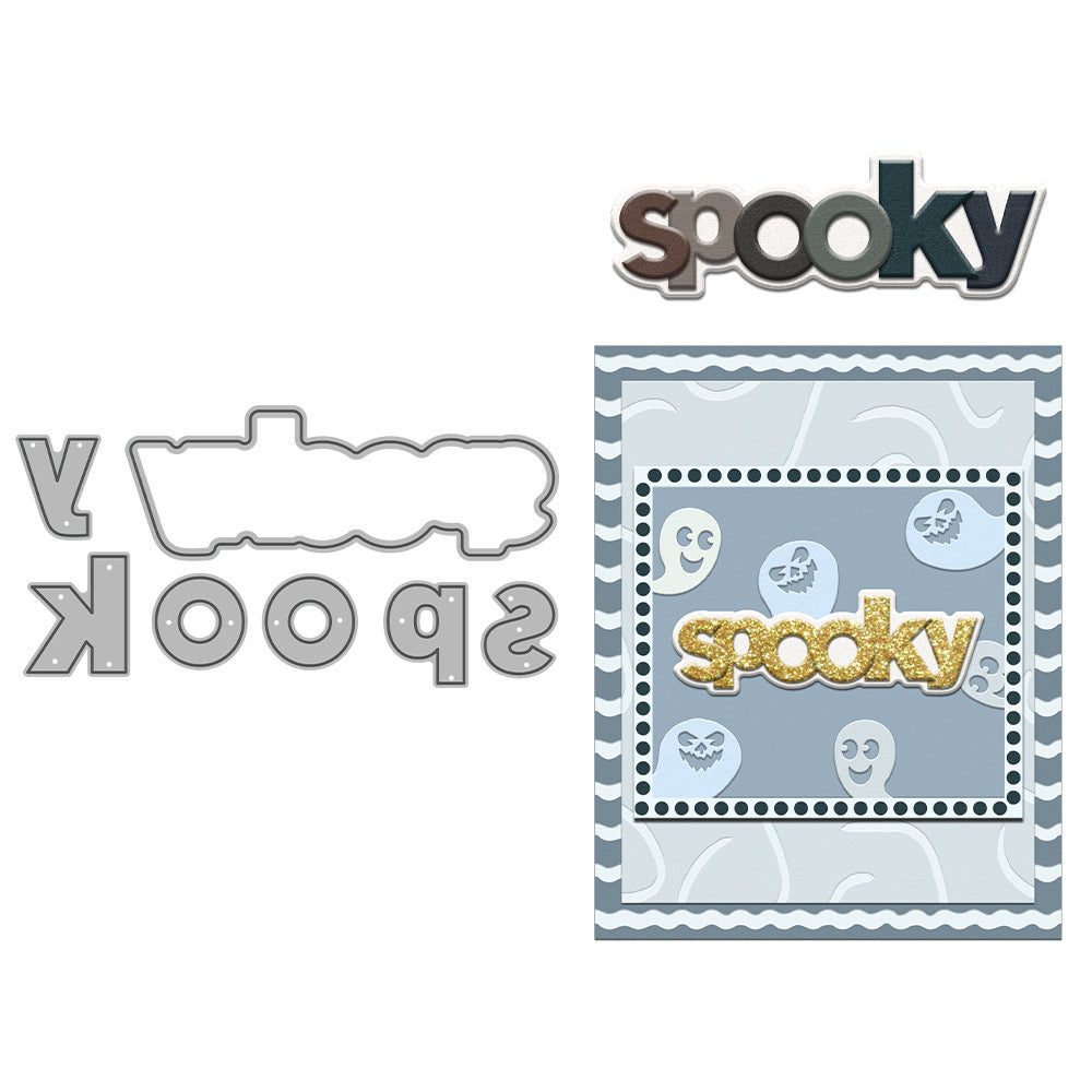 "SPOOKY" Words Metal Cutting Dies