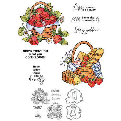 Strawberry Basket Dies & Stamps Set