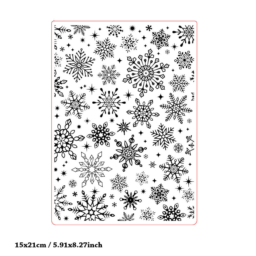 Snowflake Pattern Plastic Embossing Folder