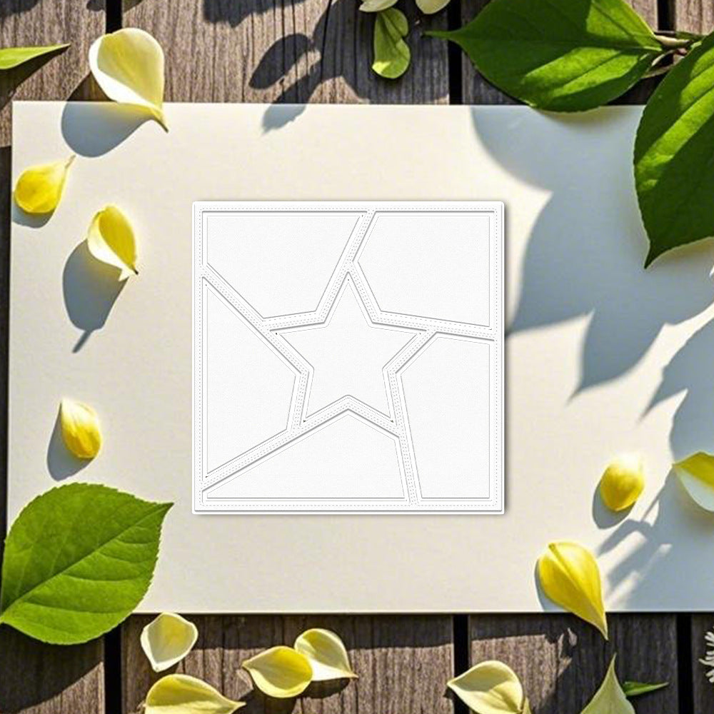 Pentagram Lattice Background Frame Metal Cutting Dies
