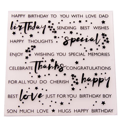 Words and Expressions Plastic Embossing Folder