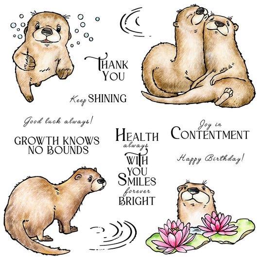 Cute Sea Otter Dies & Stamps Set