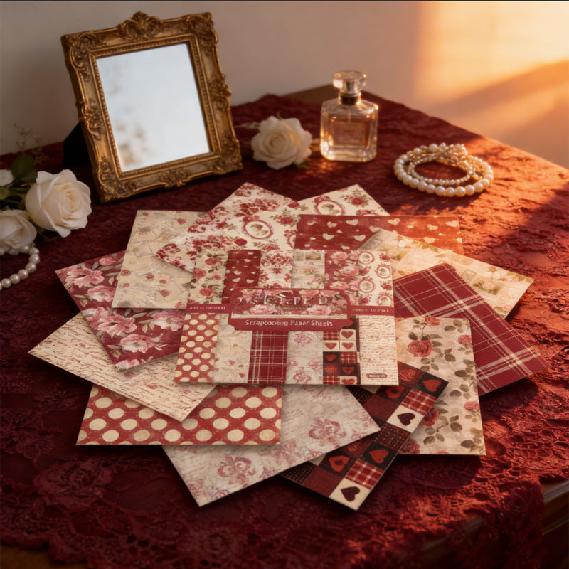 24PCS 6" Heart Scrapbook Paper & Cardstock