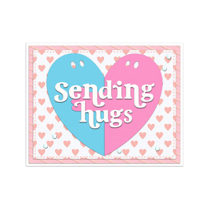 "Sending Hugs" Words Metal Cutting Dies