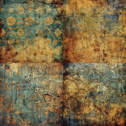 24PCS 6" Worn Texture Scrapbook Paper & Cardstock