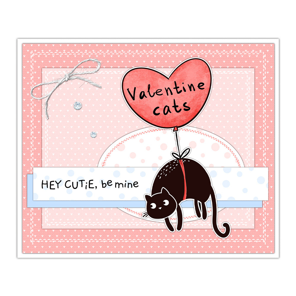 Valentine's Day Cat Dies & Stamps Set