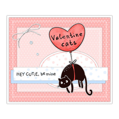 Valentine's Day Cat Dies & Stamps Set