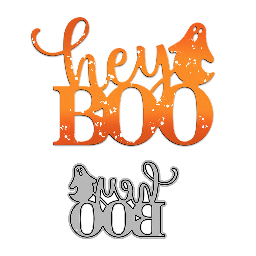 "Hey Boo" Words Metal Cutting Dies