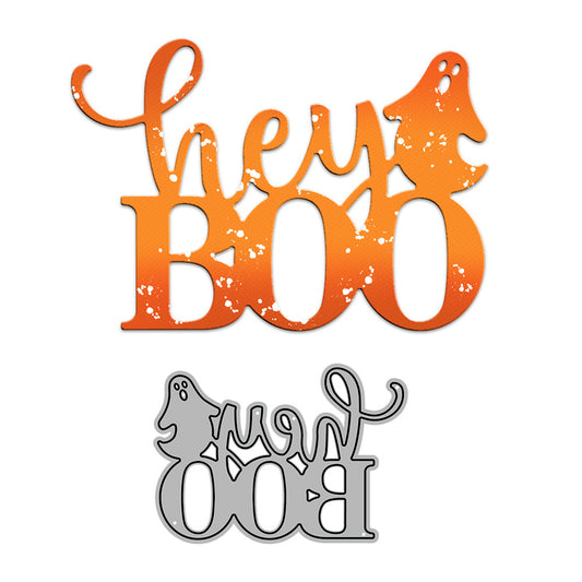 "Hey Boo" Words Metal Cutting Dies