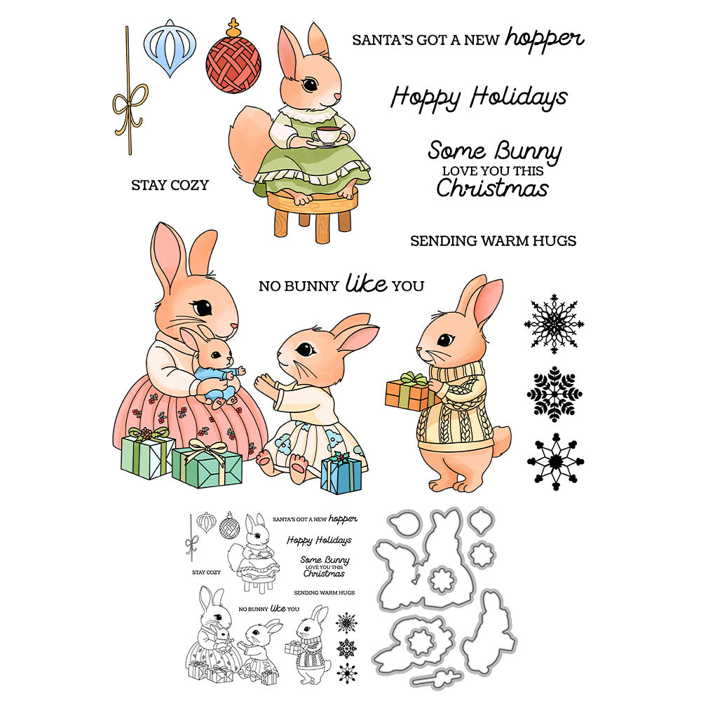The Rabbits' Family Dies & Stamps Set