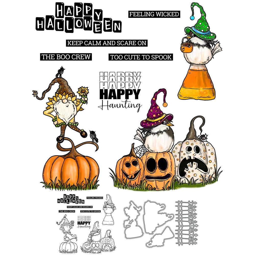 Halloween Elements Dies & Stamps Set