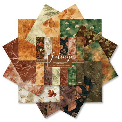 24PCS 6" Foliage Scrapbook Paper & Cardstock