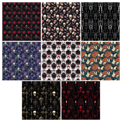 24PCS 6" Scary Scrapbook Paper & Cardstock