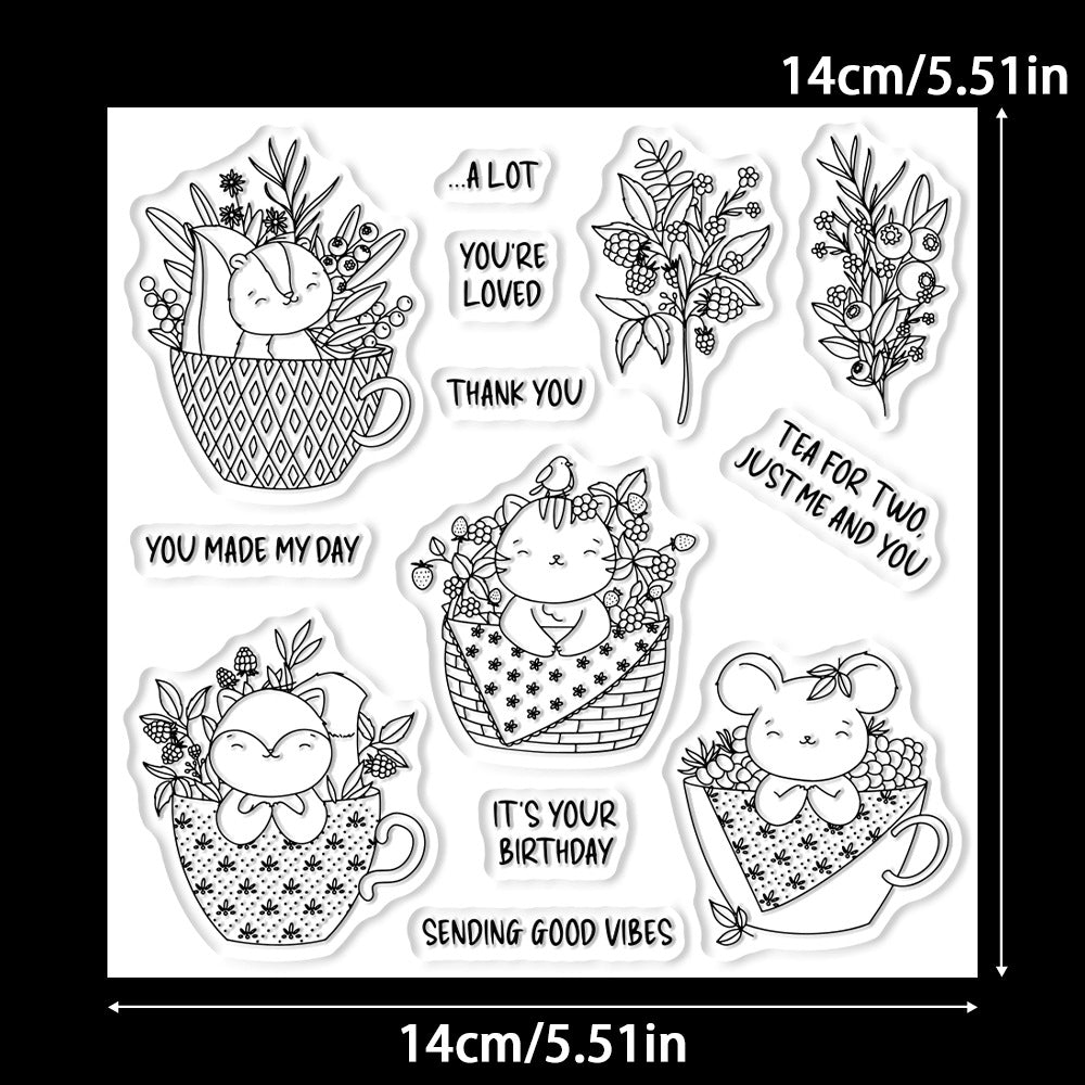 Teacup Animals Clear Stamps