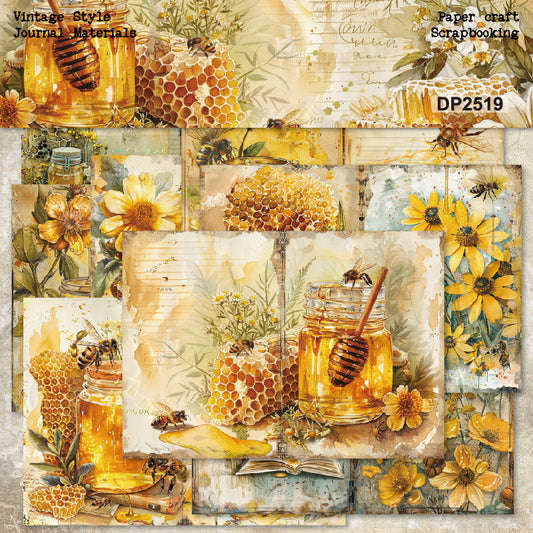 A5 Honey Beehive Journal Scrapbook Paper