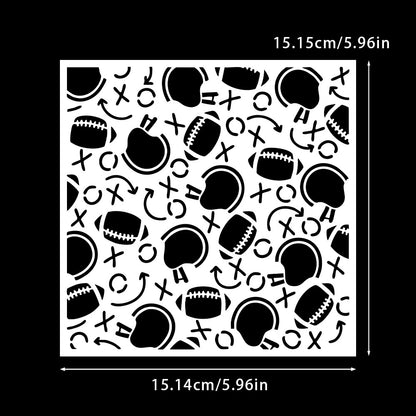 Rugby Pattern DIY Painting Hollow Stencil