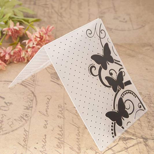 Butterfly Dots Pattern Plastic Embossing Folder