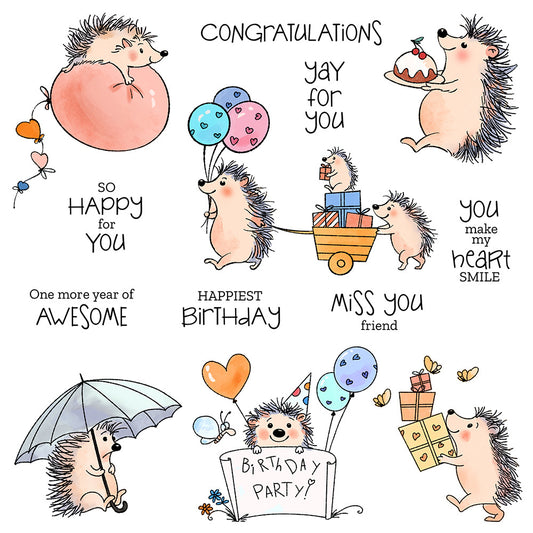 Cute Little Hedgehog Dies & Stamps Set