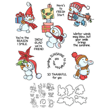 Happy Snowman Dies & Stamps Set