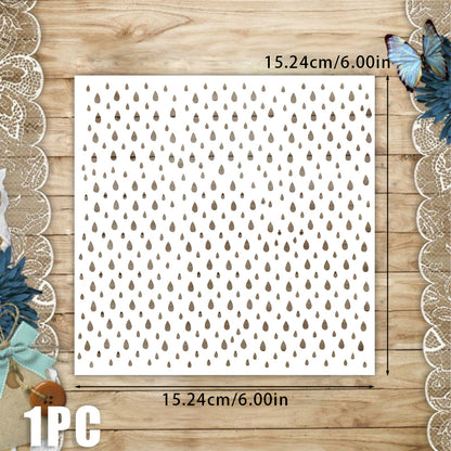 Raindrop Pattern DIY Painting Hollow Stencil