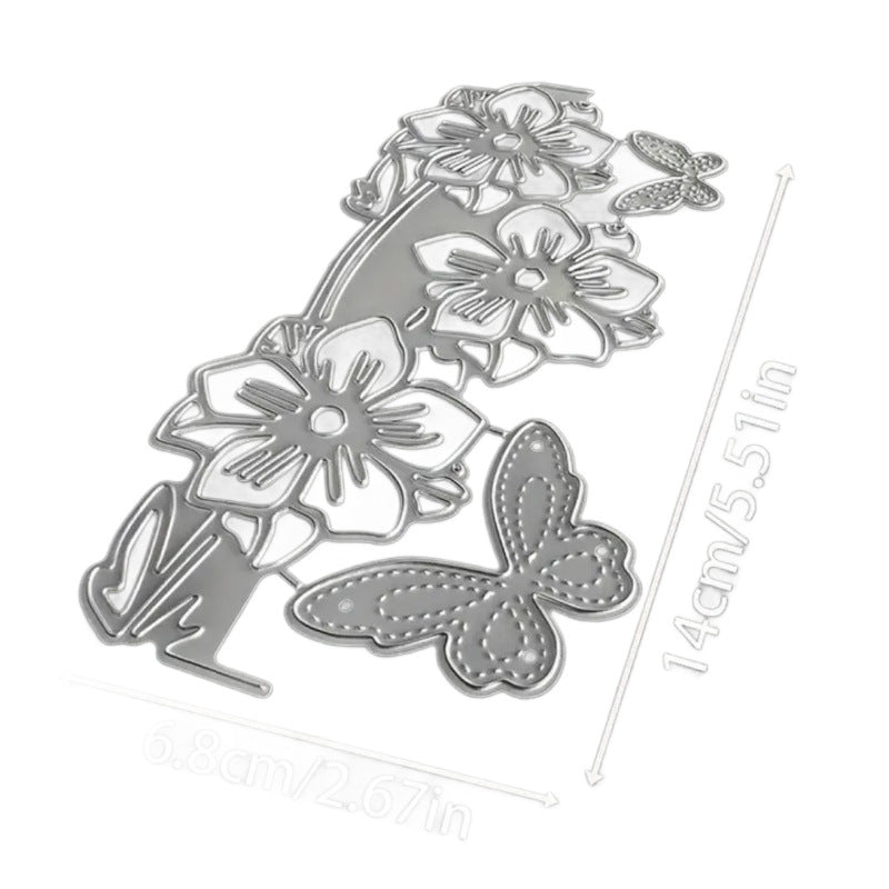 Flower and Butterfly Border Metal Cutting Dies