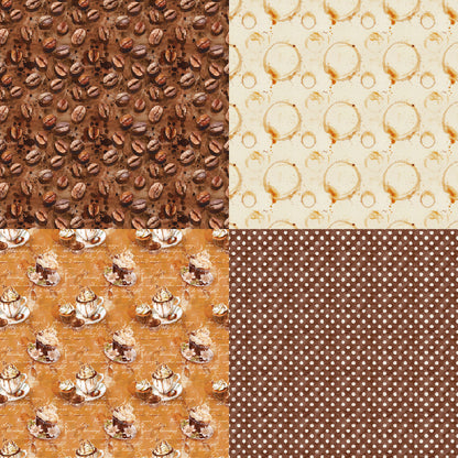 24PCS 6" Mocha Stories Scrapbook Paper & Cardstock