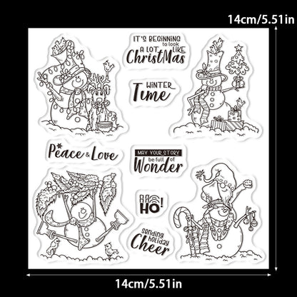 Christmas Snowman Dies & Stamps Set