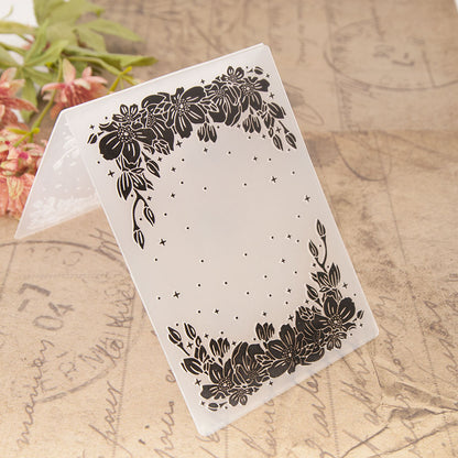 Flower Pattern Plastic Embossing Folder
