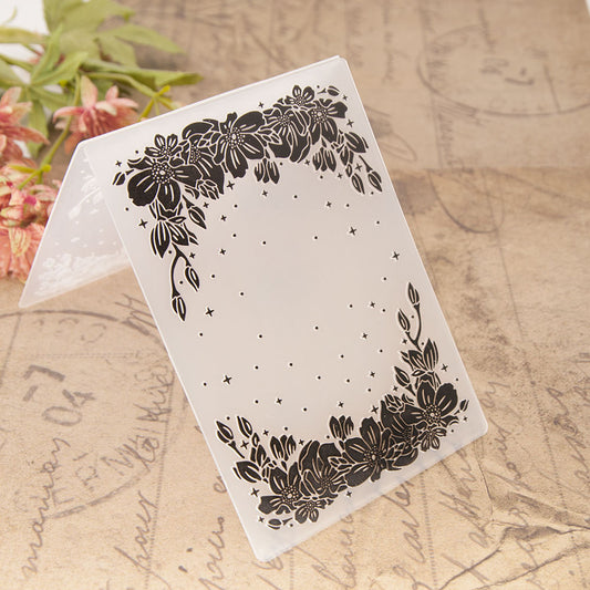 Flower Pattern Plastic Embossing Folder