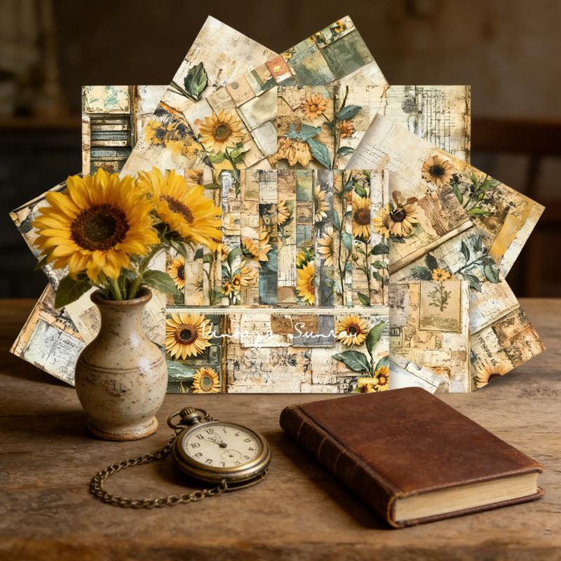 24PCS 6" Sunflower Scrapbook Paper & Cardstock