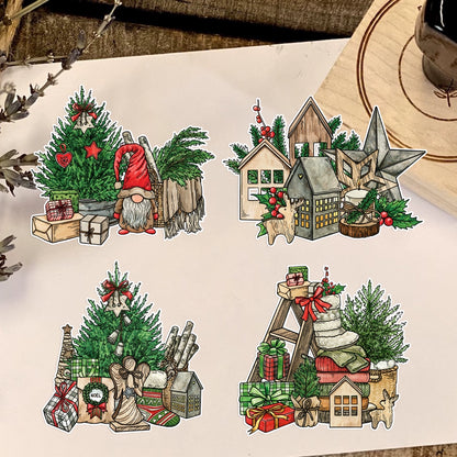 Christmas Theme Dies & Stamps Set