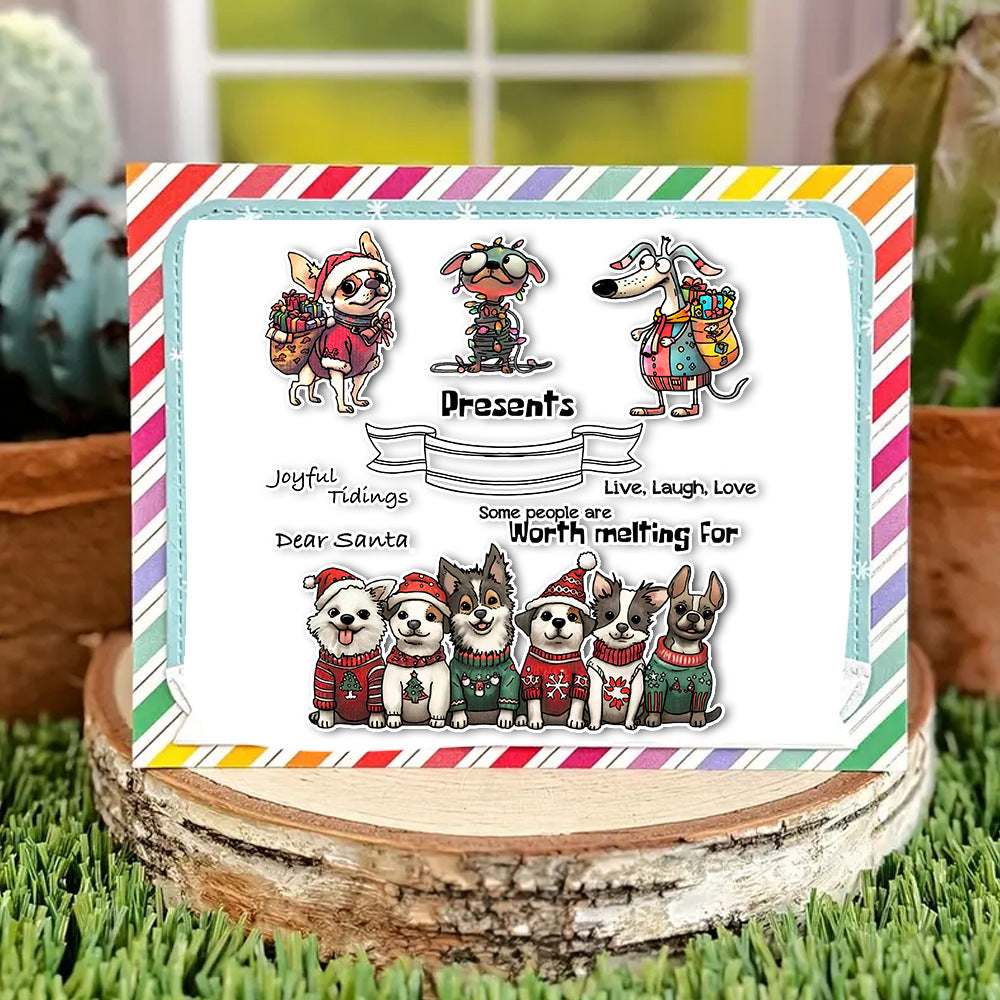 Christmas Cute Puppy Clear Stamps