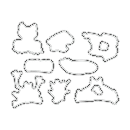 Cute Frog Dies & Stamps Set