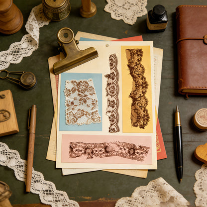 Vintage Background DIY Scrapbook Clear Stamps