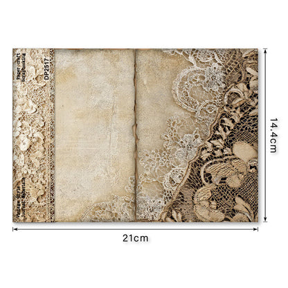 A5 Vintage Lace Journal Scrapbook Paper