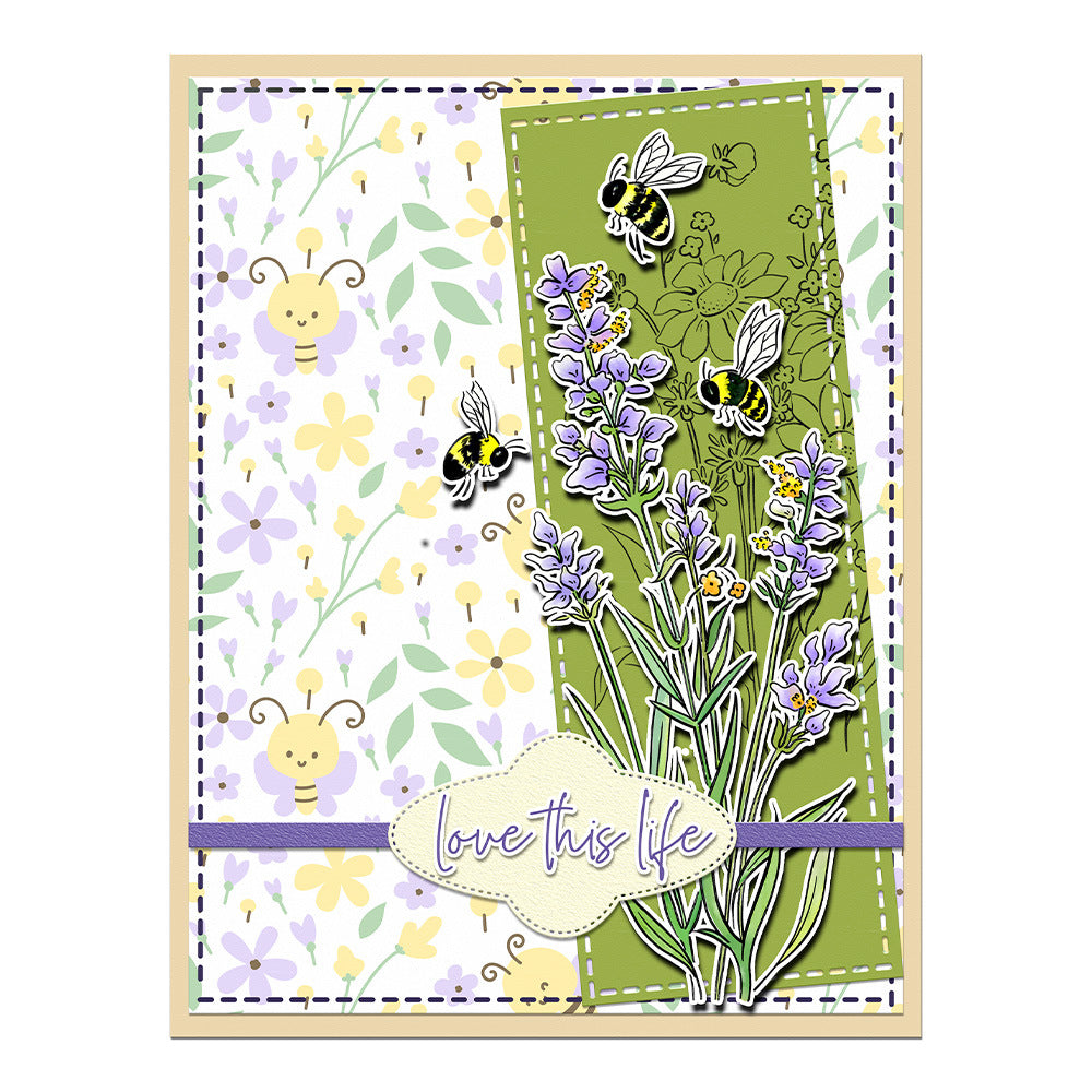 4 PCS Bees and Flowers Pattern DIY Painting Hollow Stencil