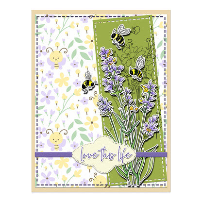 4 PCS Bees and Flowers Pattern DIY Painting Hollow Stencil