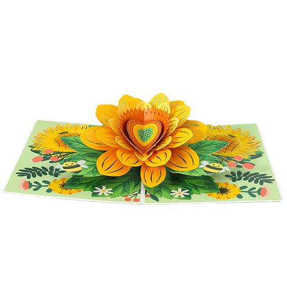 3D Sunflower Pop-Up Greeting Card