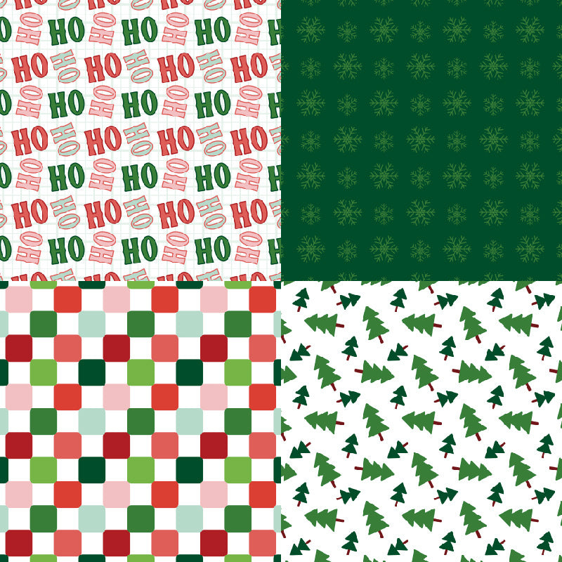 24PCS 6" Feeling Merry Scrapbook Paper & Cardstock