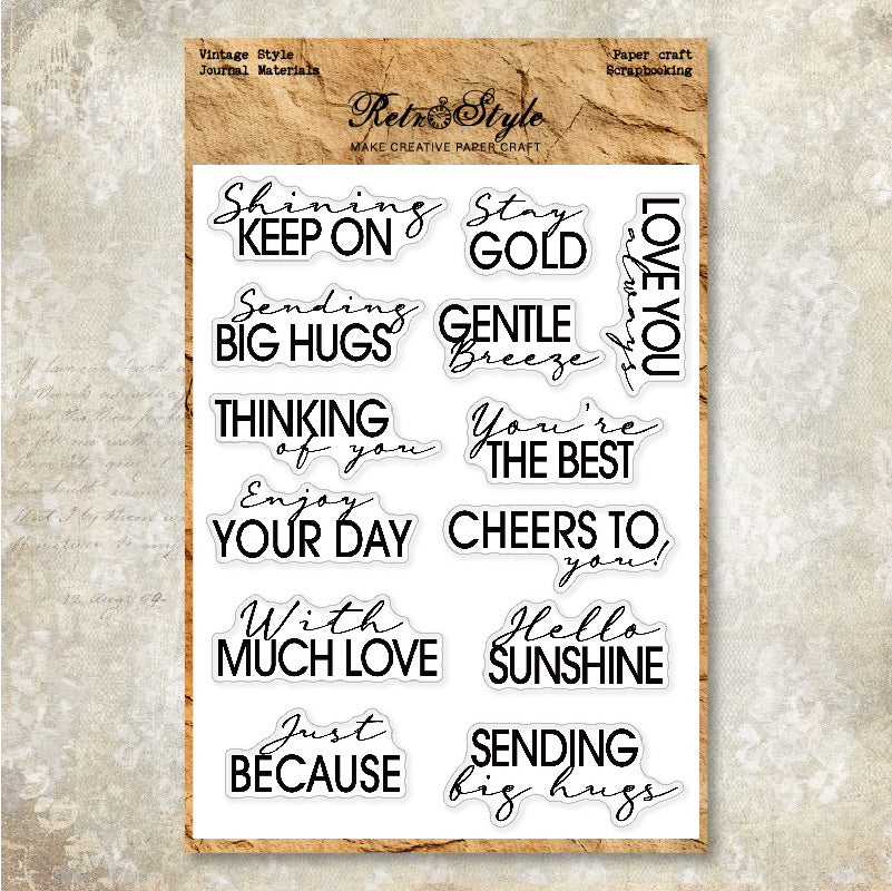 Words and Sentences DIY Scrapbook Clear Stamps