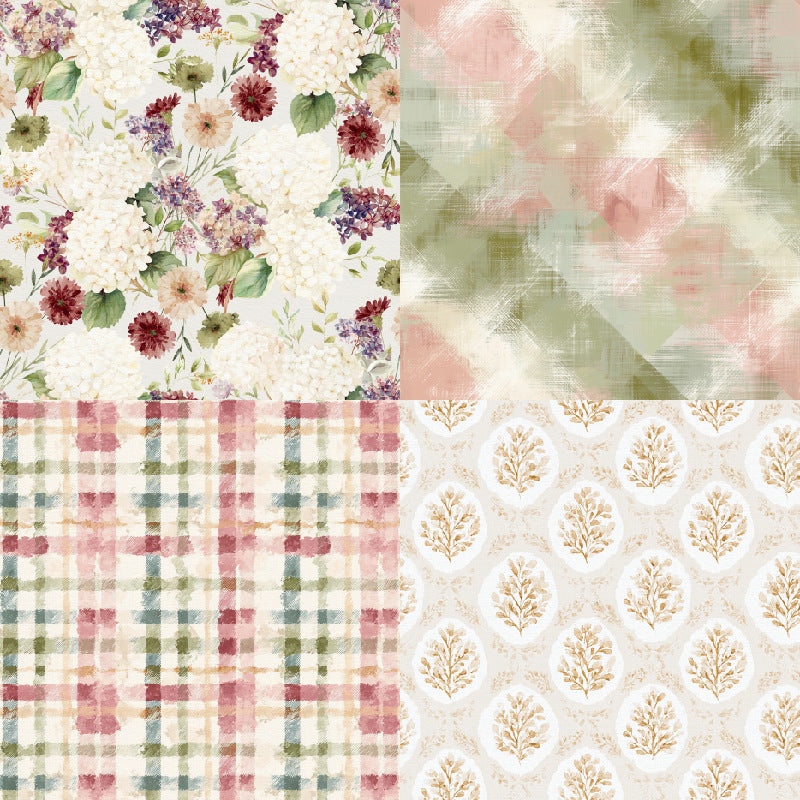 24PCS 6" Country Garden Scrapbook Paper & Cardstock